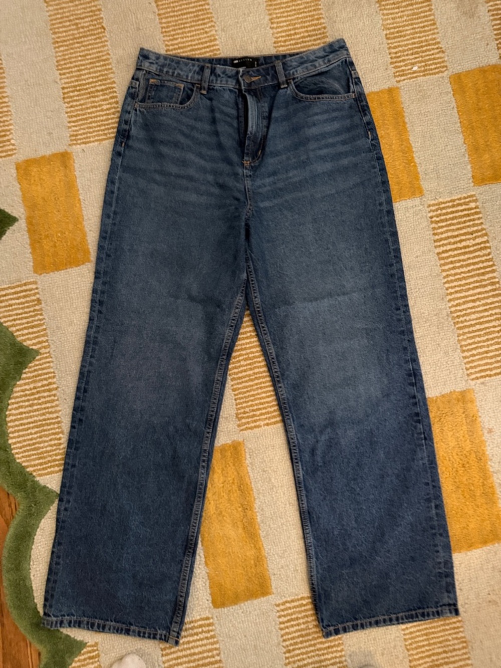ASOS Straight Leg Jeans in Dark Blue Wash